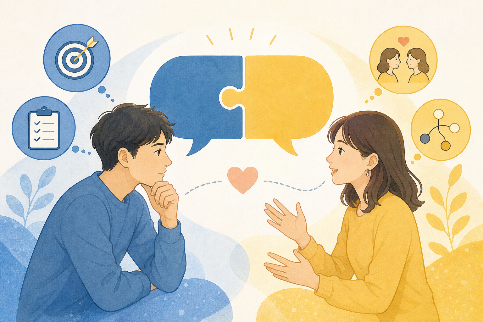 男女の会話の勘違いを減らす｜結論・共感・理由の違いを知る会話術